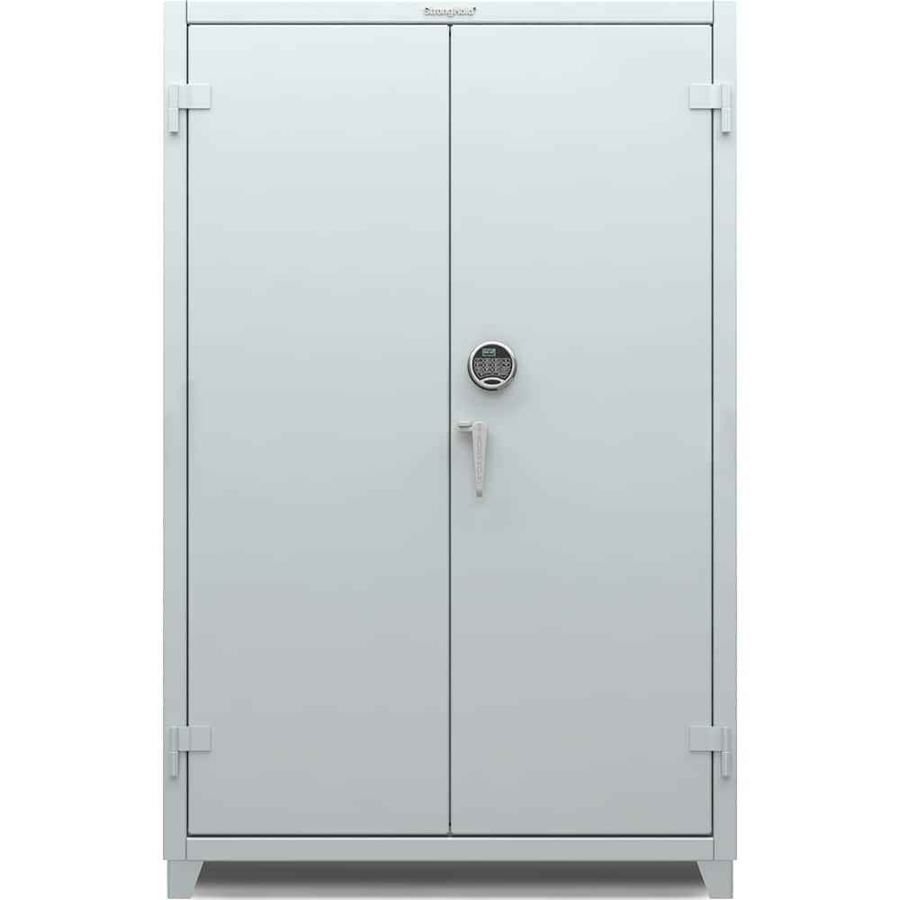 StrongHold - Storage Cabinets; Type: Locking ; Width (Inch): 48 ; Depth (Inch): 24 ; Height (Inch): 75 ; Number of Shelves: 3 ; Material: Steel - Exact Industrial Supply