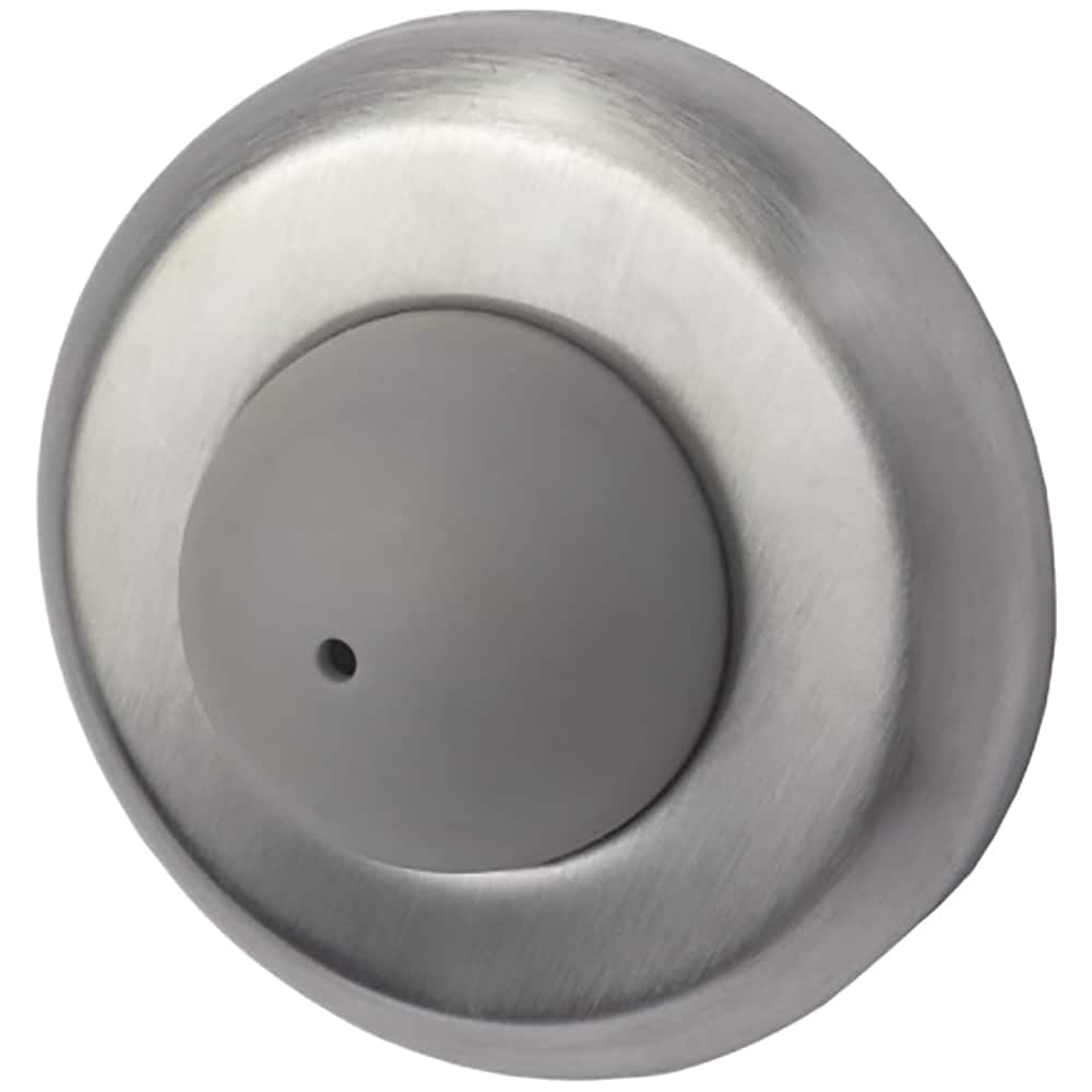 Rockwood - Stops; Type: Convex Wall Bumper ; Finish/Coating: Satin Chrome ; Projection: 1 (Inch); Mount Type: Wall - Exact Industrial Supply