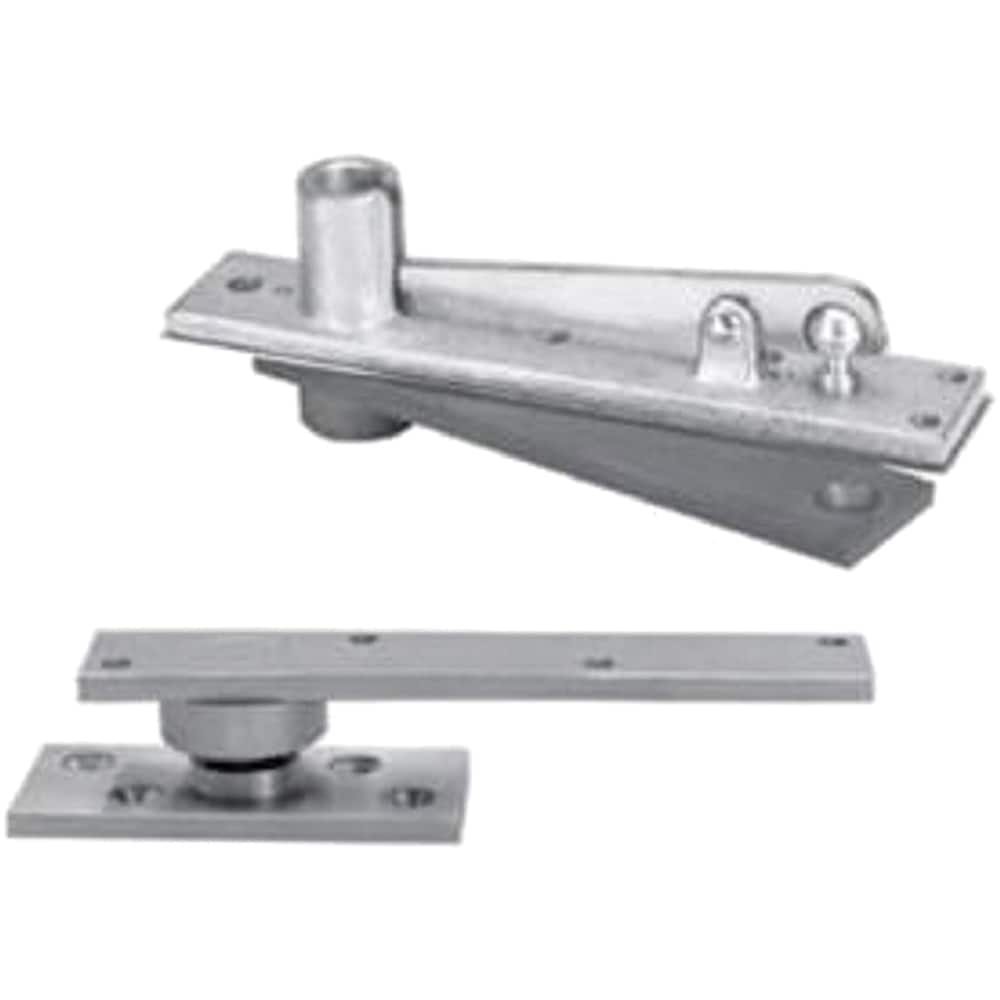 Rixson - Pivot Hinges; Finish/Coating: Satin Chrome ; Material: Brass ; Type: Center Hung Pivot ; Hand: Non-Handed ; Leaf Height: 7 (Inch); Length (Inch): 6-3/4 - Exact Industrial Supply