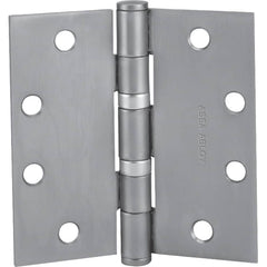 Yale - Commercial Hinges; Length (Inch): 4-1/2 ; Thickness (Decimal Inch): 0.1340 ; Number of Knuckles: 5.000 ; Stanley Finish Code: US26D ; Finish/Coating: US26D ; Box Quantity: 3 - Exact Industrial Supply