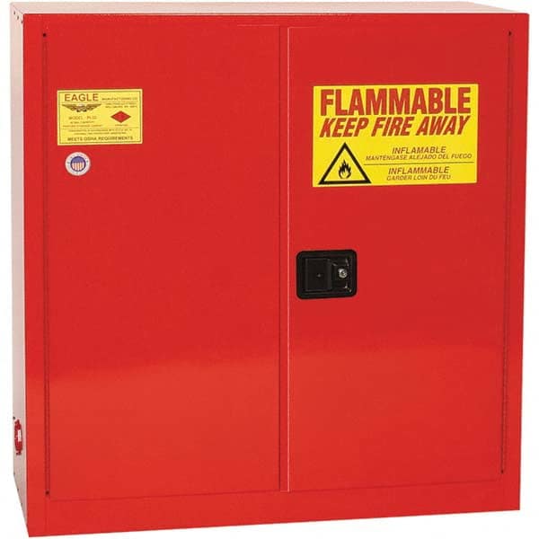 Eagle - Safety Cabinets Hazardous Chemical Type: Flammable and Combustible Liquids Color: Red - Americas Tooling