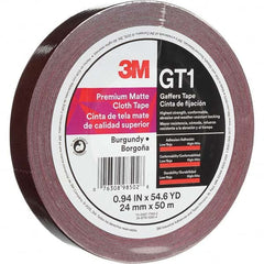 3M - 50m x 24mm x 11 mil Burgundy Cotton Cloth Gaffers Tape - Americas Tooling