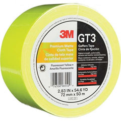 3M - 50m x 72mm x 11 mil Fluorescent Yellow Cotton Cloth Gaffers Tape - Americas Tooling