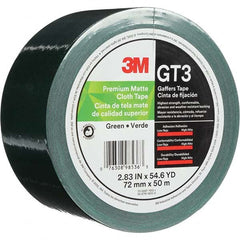 3M - 50m x 72mm x 11 mil Green Cotton Cloth Gaffers Tape - Americas Tooling