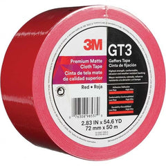 3M - 50m x 72mm x 11 mil Red Cotton Cloth Gaffers Tape - Americas Tooling