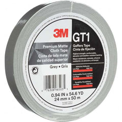 3M - 50m x 24mm x 11 mil Gray Cotton Cloth Gaffers Tape - Americas Tooling