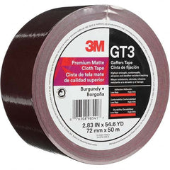 3M - 50m x 72mm x 11 mil Burgundy Cotton Cloth Gaffers Tape - Americas Tooling