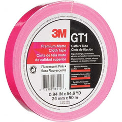 3M - 50m x 24mm x 11 mil Fluorescent Pink Cotton Cloth Gaffers Tape - Americas Tooling