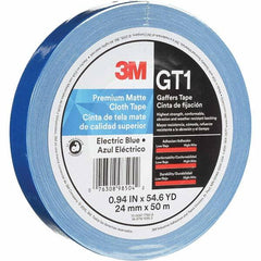 3M - 50m x 24mm x 11 mil Blue Cotton Cloth Gaffers Tape - Americas Tooling