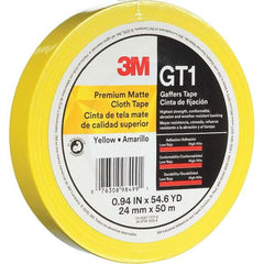 3M - 50m x 24mm x 11 mil Yellow Cotton Cloth Gaffers Tape - Americas Tooling