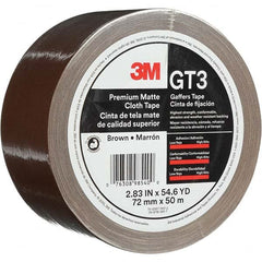 3M - 50m x 72mm x 11 mil Brown Cotton Cloth Gaffers Tape - Americas Tooling