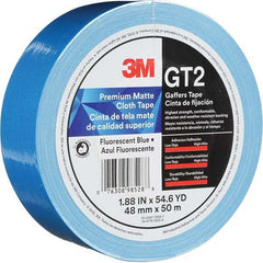 3M - 50m x 48mm x 11 mil Fluorescent Blue Cotton Cloth Gaffers Tape - Americas Tooling