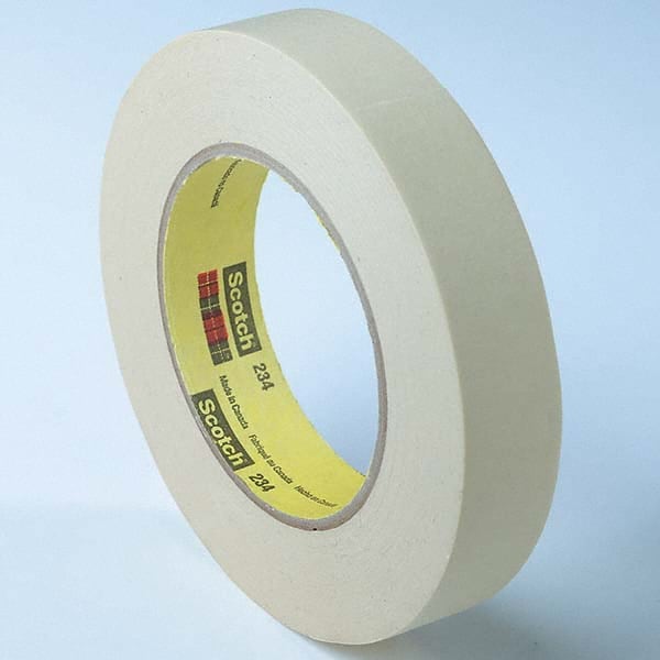 3M - 4" Wide x 60 Yd Long x 5.9 mil Tan Crepe Paper Masking Tape - Americas Tooling