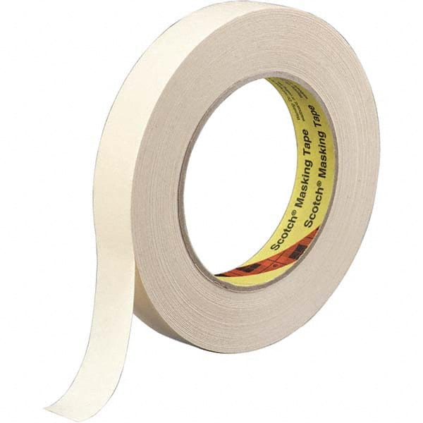 Masking Tape: 30″ Wide, 60 yd Long, 6.3 mil Thick, Tan Crepe Paper, Rubber Adhesive, 27 lb/in Tensile Strength