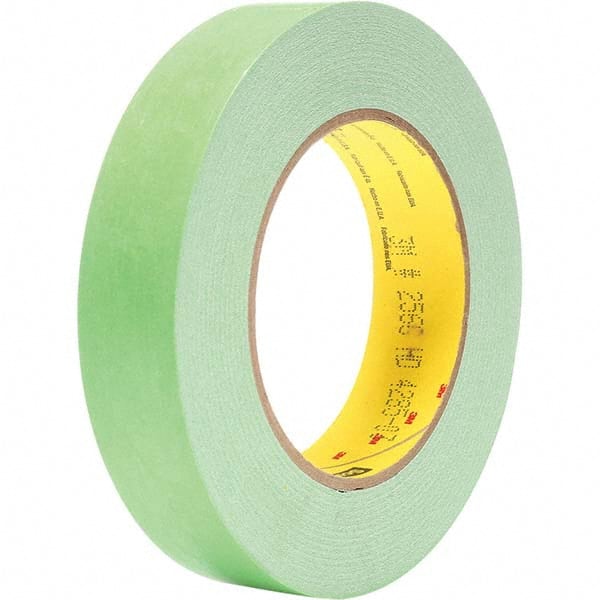 3M - 1" Wide x 60 Yd Long x 6.7 mil Light Green Paper Masking Tape - Americas Tooling