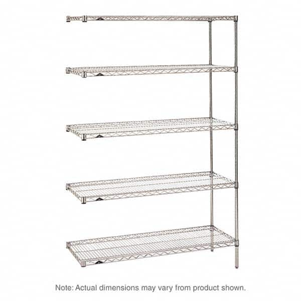 Metro - 2,000 Lb Capacity 5 Shelf Wire Shelving - Add-On Unit - Americas Tooling