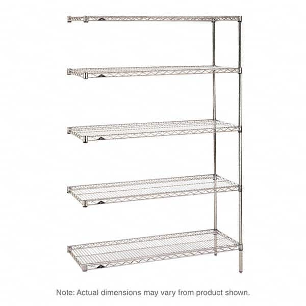 Metro - 2,000 Lb Capacity 5 Shelf Wire Shelving - Add-On Unit - Americas Tooling