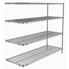 Metro - 2,000 Lb Capacity 4 Shelf Wire Shelving - Add-On Unit - Americas Tooling