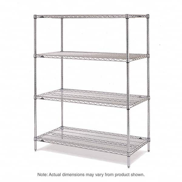 Metro - 2,000 Lb Capacity 4 Shelf Wire Shelving - Add-On Unit - Americas Tooling