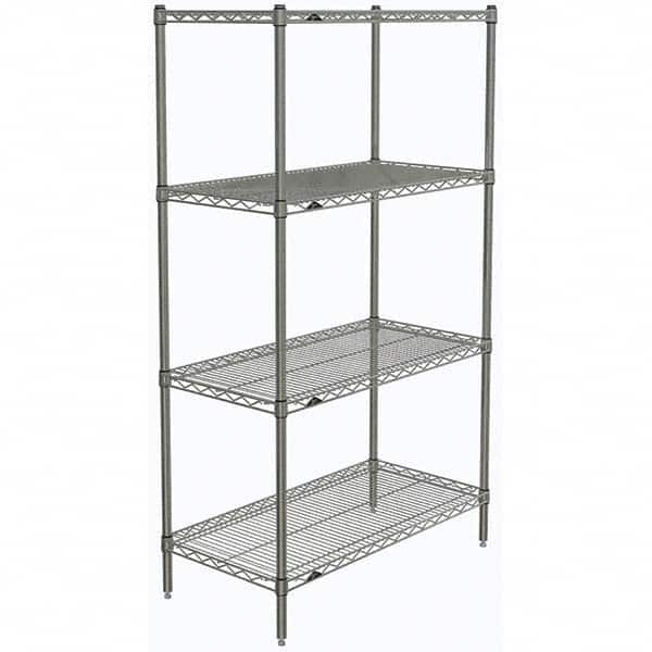 Metro - 2,000 Lb Capacity 4 Shelf Wire Shelving - Starter Unit - Americas Tooling