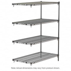 Metro - 2,000 Lb Capacity 4 Shelf Wire Shelving - Add-On Unit - Americas Tooling