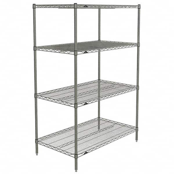 Metro - 2,000 Lb Capacity 4 Shelf Wire Shelving - Starter Unit - Exact Industrial Supply