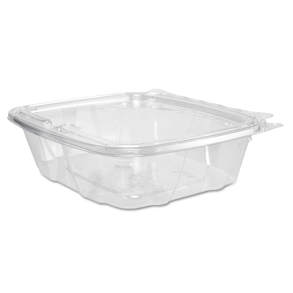 DART - Food Containers; Type: Container ; Shape: Square ; Volume Range: Smaller than 64 oz. ; Height (Decimal Inch): 2.000000 ; Diameter/Width (Decimal Inch): 6.4000 ; Length (Decimal Inch): 7.1000 - Exact Industrial Supply