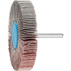 PFERD - Mounted Flap Wheels; Abrasive Type: Coated ; Outside Diameter (Inch): 3 ; Face Width (Inch): 1/2 ; Abrasive Material: Aluminum Oxide ; Grit: 40 ; Mounting Type: 1/4" Shank - Exact Industrial Supply