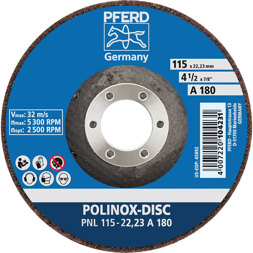 PFERD - 4-1/2 x 3/4" Aluminum Oxide Deburring Disc - Exact Industrial Supply