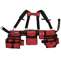 Tool Aprons & Tool Belts; Tool Type: Belts & Suspenders; Minimum Waist Size: 30; Maximum Waist Size: 52; Material: Polyester; Number of Pockets: 29.000; Color: Red; Minimum Order Quantity: Polyester; Tool Style: Belts & Suspenders; Minimum Waist Size: 30