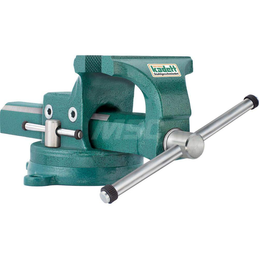 Bench Vise: 4″ Jaw Width, 5-1/2″ Jaw Opening, 2-1/2″ Throat Depth Swivel, Drop Forged Steel