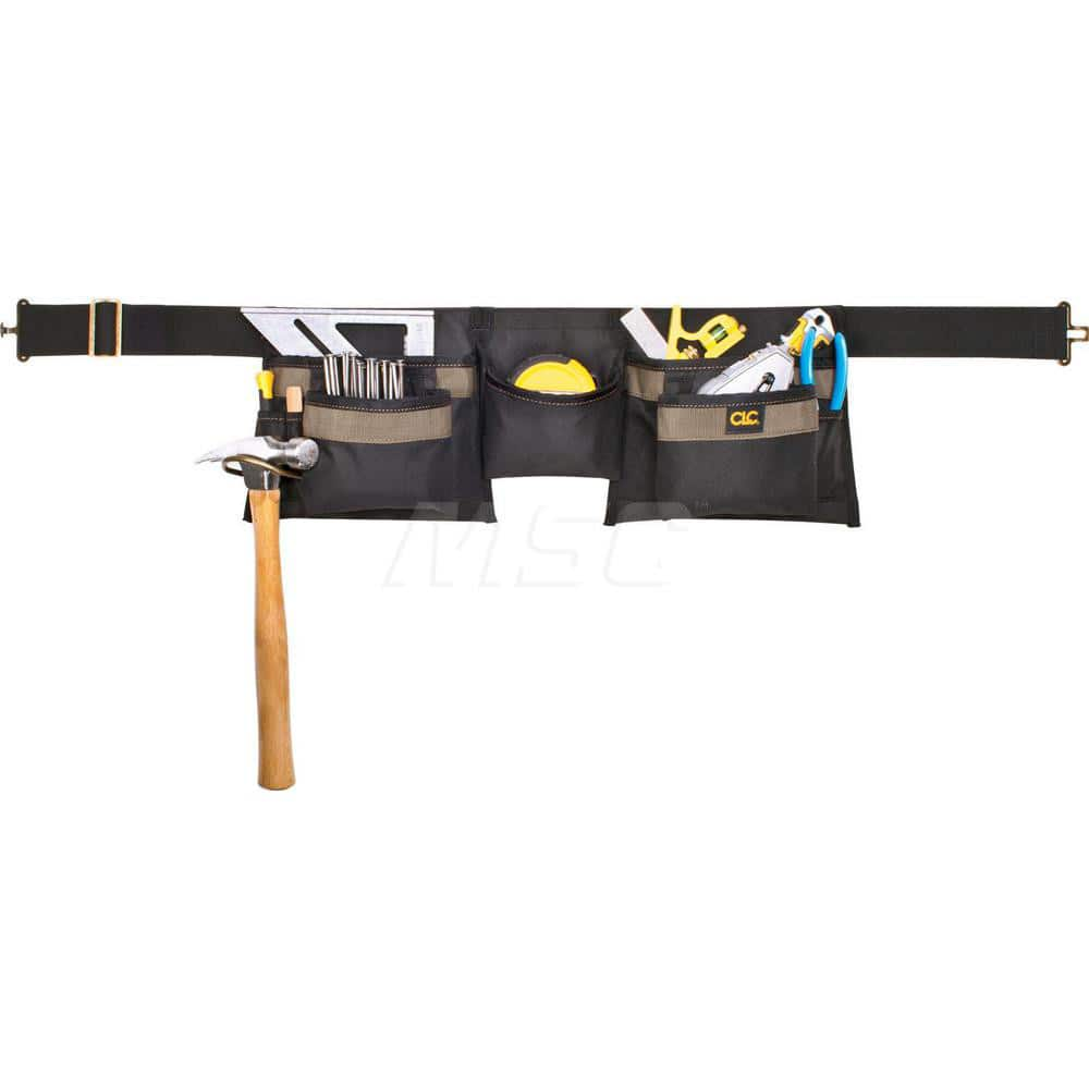 Tool Aprons & Tool Belts; Tool Type: Tool Apron; Minimum Waist Size: 29; Maximum Waist Size: 46; Material: Polyester; Number of Pockets: 8.000; Color: Black; Minimum Order Quantity: Polyester; Tool Style: Tool Apron; Minimum Waist Size: 29