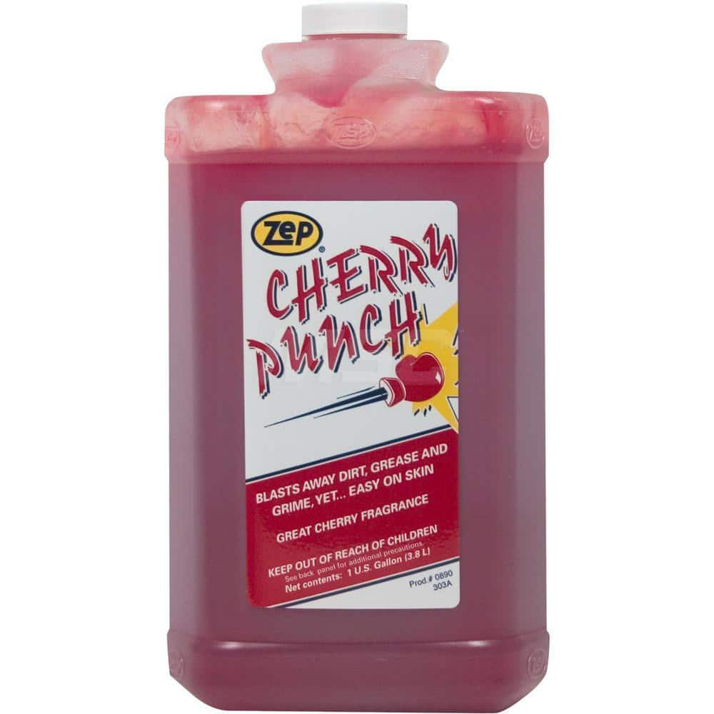 Hand Cleaner: 1 gal Bottle Liquid, Red, Cherry Scent