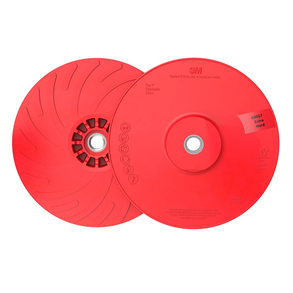 Disc Backing Pad: 7″ Dia, Disc Backing Pad 8,600 Max RPM