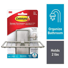 Washroom Shelves, Soap Dishes & Towel Holders; Material: Metal; Mount Type: Adhesive; Finish: Satin Nickel; Material: Metal; Length (Inch): 4.92; Finish/Coating: Satin Nickel