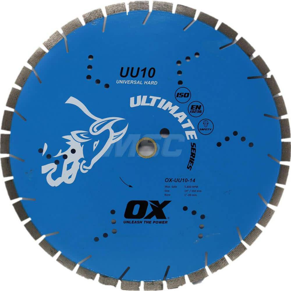 Wet & Dry Cut Saw Blade: 12″ Dia, 1″ Arbor Hole Use on Universal Hard, Standard Arbor