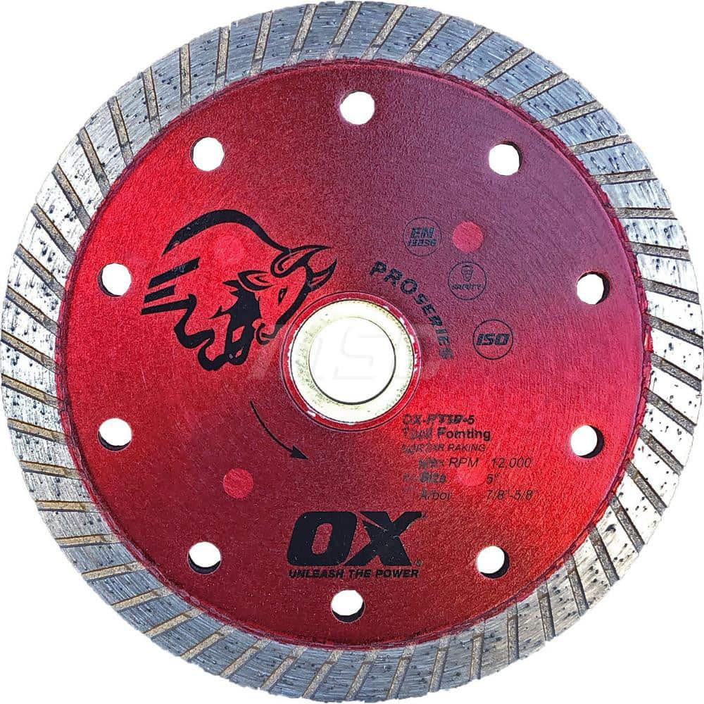 Wet & Dry Cut Saw Blade: 4-1/2″ Dia, 5/8 & 7/8″ Arbor Hole Use on Tuck Pointing, Standard Arbor