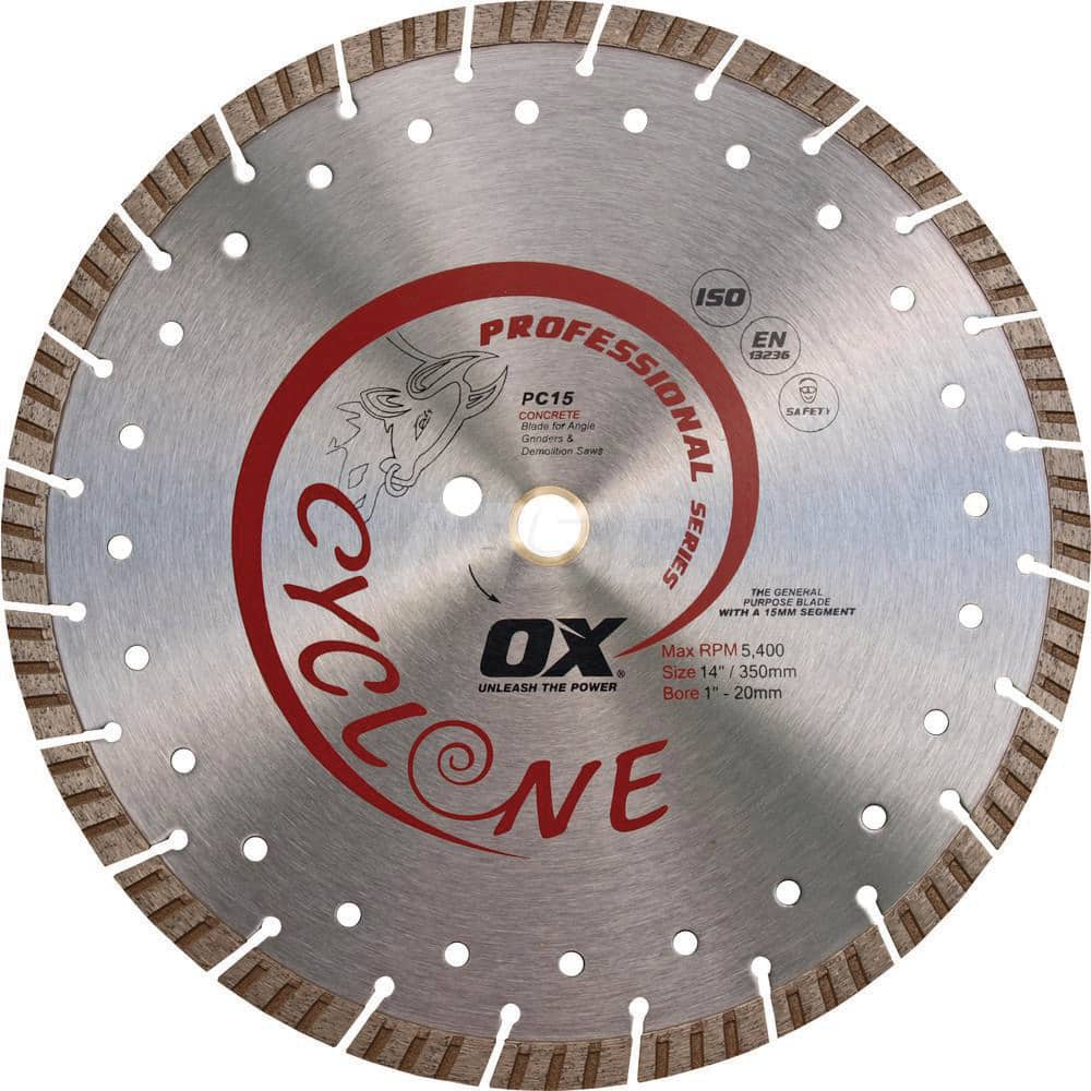 Wet & Dry Cut Saw Blade: 7″ Dia, 5/8 & 7/8″ Arbor Hole Use on Concrete & General Purpose, Round with Diamond Knockout Arbor