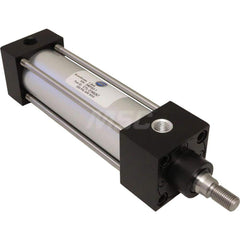 Air Cylinders; Type: Double Acting; Bore Size (Decimal Inch): 4; Rod Diameter (Decimal Inch): 1.0000; Stroke Length (Decimal Inch): 8.0000; Mounting Style: Flush Bottom; Port Size: 3/8; Port Type: NPT; Width (Decimal Inch): 4.5000; Length (Decimal Inch):