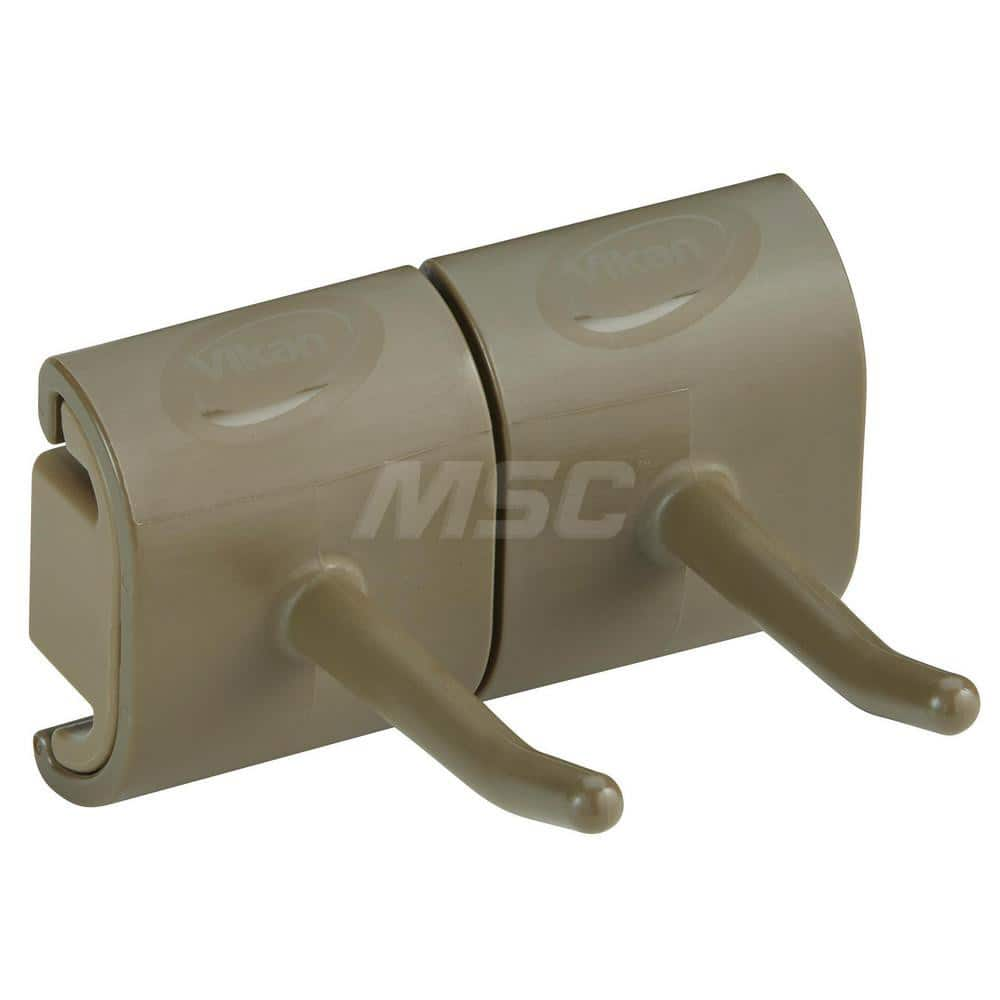 Mop & Broom Wall Hooks; Type: Wall Bracket; Number Of Holders: 2.000; Maximum Load Capacity: 13.20; Material: Polypropylene; Polyamide; Color: Brown; Width (Inch): 3.07