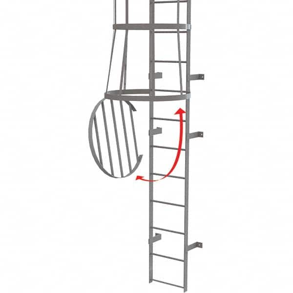 TRI-ARC - Ladder Accessories Type: Door For Use With: Tri-Arc Fixed Gray Steel Cage Ladders - Americas Tooling