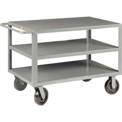 Little Giant - 5,000 Lb Capacity, 24" Wide x 36" Long x 36" High Cart - 3 Shelf, Steel, Phenolic Casters - Americas Tooling