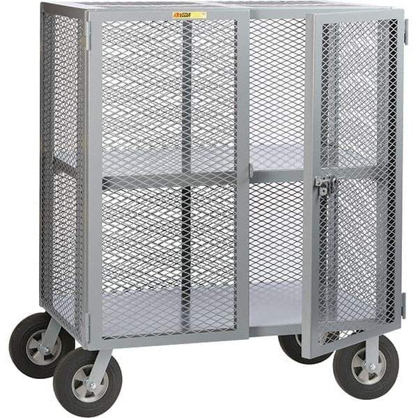 Little Giant - 1,500 Lb Capacity, 1 Shelf, Security Cart - 33" Long x 49" Wide x 61" High - Americas Tooling