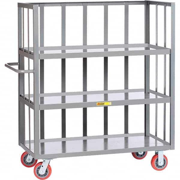 Little Giant - 3,600 Lb Capacity, 3 Shelf, 3-Sided Truck - 60" Long x 30" Wide x 57" High - Americas Tooling