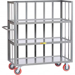 Little Giant - 3,600 Lb Capacity, 3 Shelf, 3-Sided Truck - 48" Long x 30" Wide x 57" High - Americas Tooling