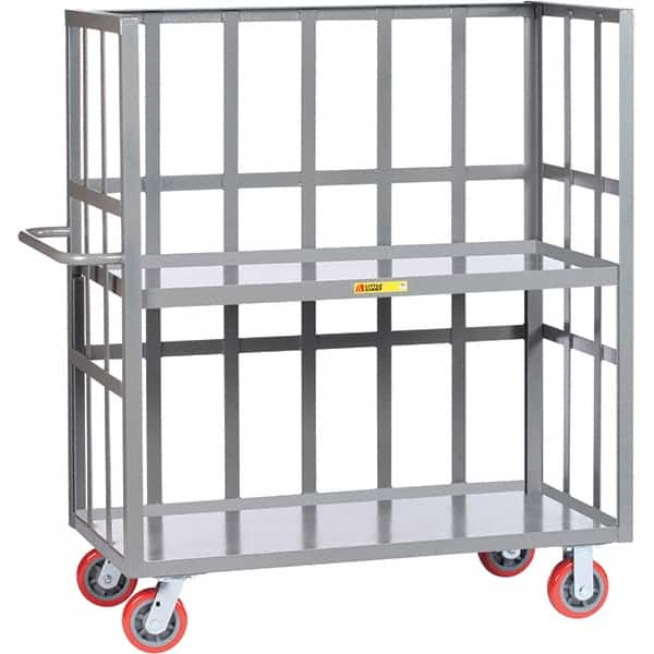 Little Giant - 3,600 Lb Capacity, 2 Shelf, 3-Sided Truck - 60" Long x 30" Wide x 57" High - Americas Tooling