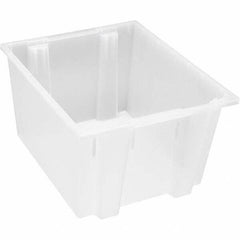 Quantum Storage - 75 Lb Load Capacity Clear Polypropylene Tote Container - Stacking, Nesting, 16" Long x 19-1/2" Wide x 23" High - Americas Tooling