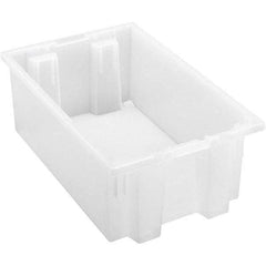 Quantum Storage - 45 Lb Load Capacity Clear Polypropylene Tote Container - Stacking, Nesting, 6" Long x 11" Wide x 18" High - Americas Tooling