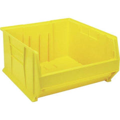 Quantum Storage - 225 Lb Load Capacity Yellow Polypropylene Tote Container - Stacking, 12" Long x 22-1/2" Wide x 23.9" High - Americas Tooling