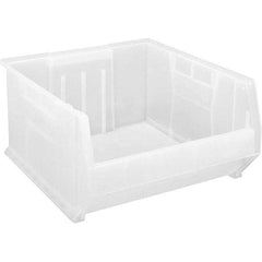 Quantum Storage - 225 Lb Load Capacity Clear Polypropylene Tote Container - Stacking, 12" Long x 22-1/2" Wide x 23.9" High - Americas Tooling